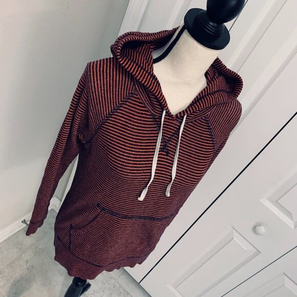 J. Crew Red/Blue striped Hoodie - S - Picture 5 of 9